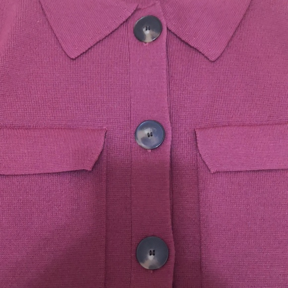 Sezane Betty Cardigan Rosewood - Picture 5 of 6